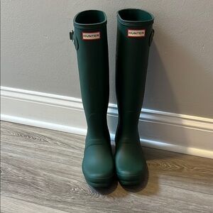 Hunter Green Tall Rain Boots